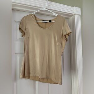 Liz Claiborne tan silk blouse